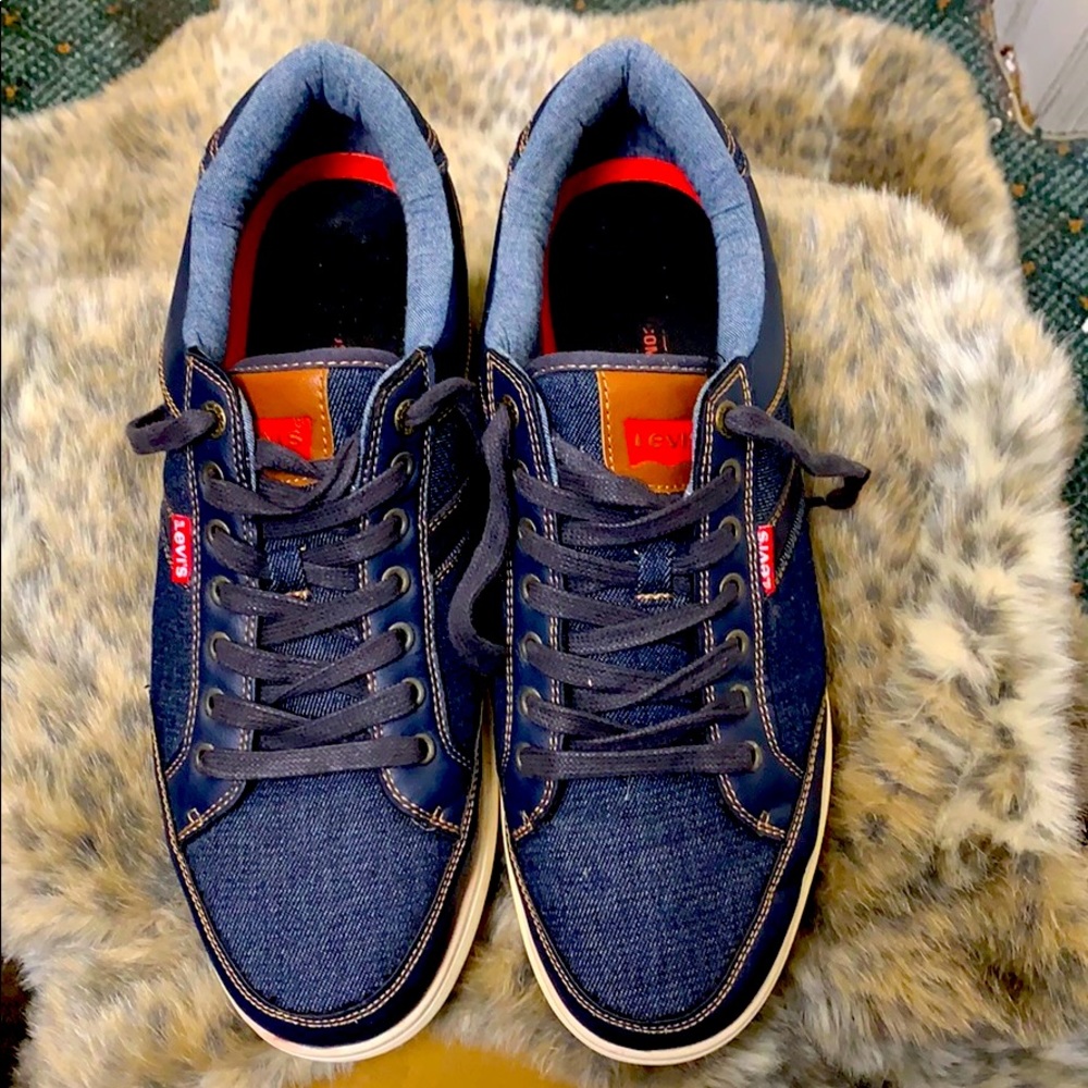 Levi’s denim canvas blue jeans sneakers 13